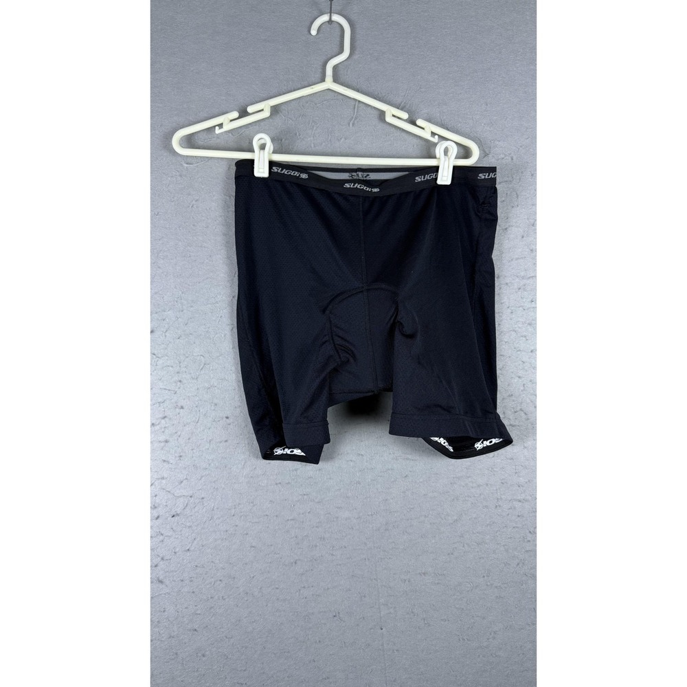 Sugoi Cycling Shorts Mens Large Black Padded Liner Chamois Bike‎ Mesh Breathable